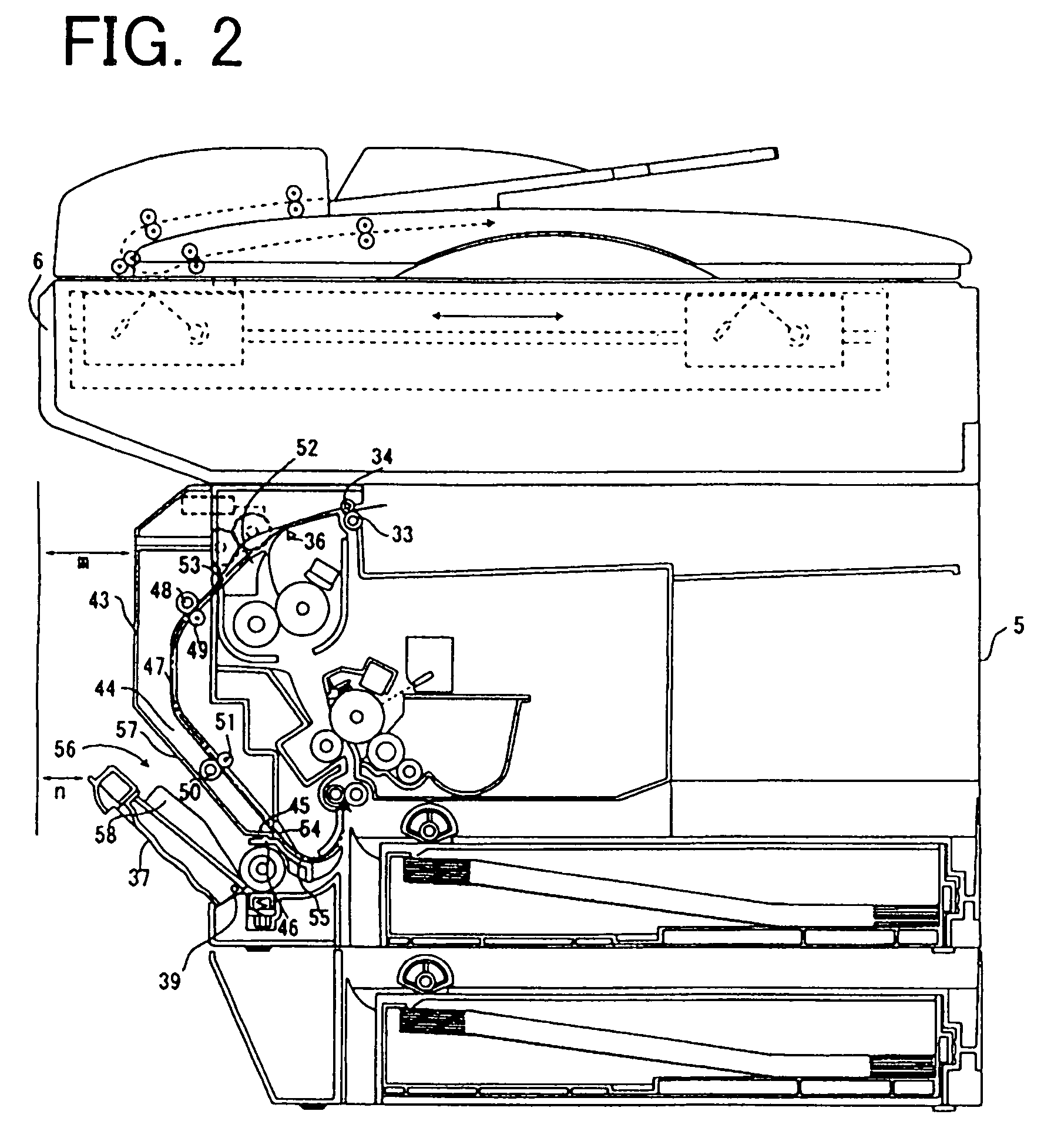 Duplex image forming device and reversible transportation unit