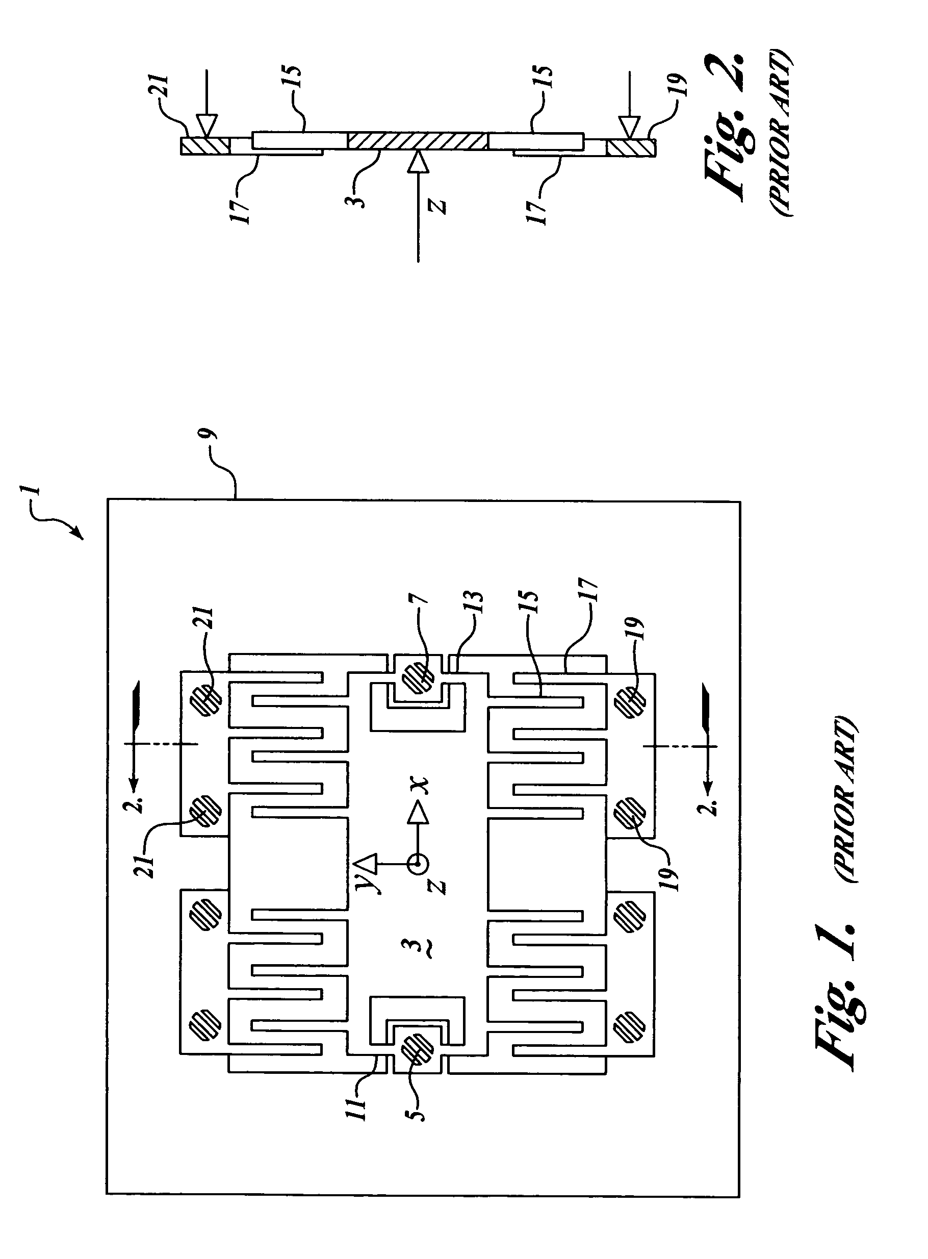 Out-of-plane compensation suspension for an accelerometer