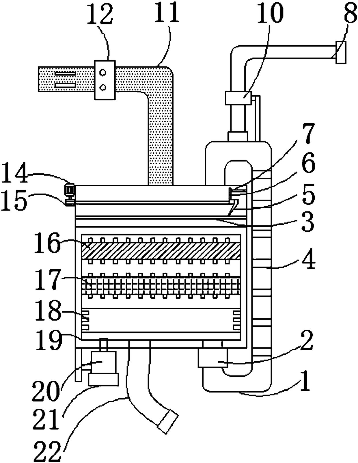 Environmental protection purifying equipment for coating machine