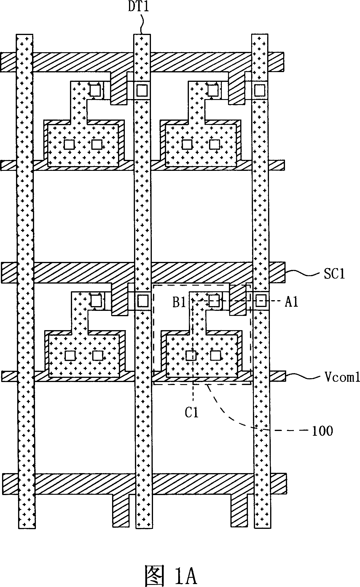 Pixel structure of display device and pixel structure