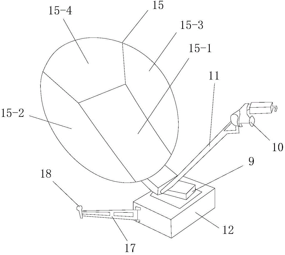 Knapsack emergency satellite communication servo system