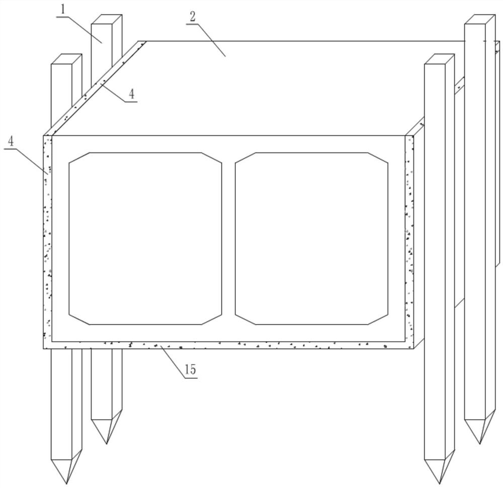 Rail transit engineering shallow-buried interval prefabricated laminated structure and construction method thereof