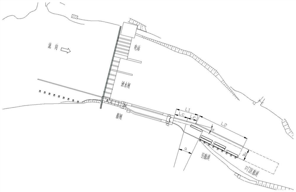 Broken-line ship lock approach channel dike and its layout method