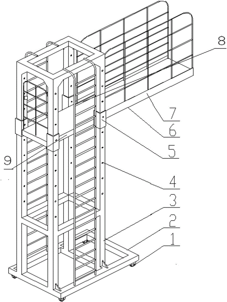 Jig frame used for cylindrical pile leg barrel submerged-arc welding