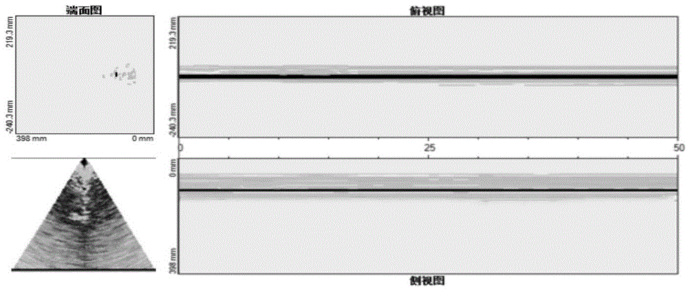 Ultrasonic B+C+D+S scanning identification method of internal defect of steel ingot