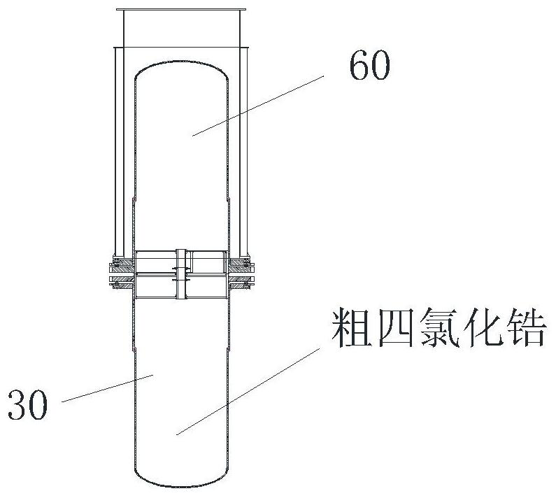 Production equipment and process of zirconium sponge