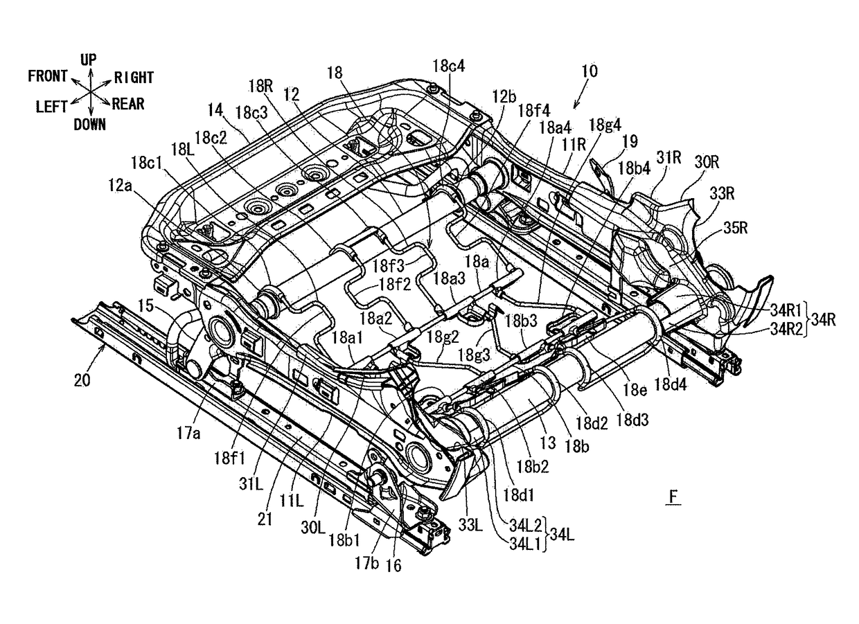 Spring member mounting structure of seat frame for vehicle