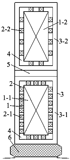 Stator-winding vacuum water-cooled type non-salient pole generator