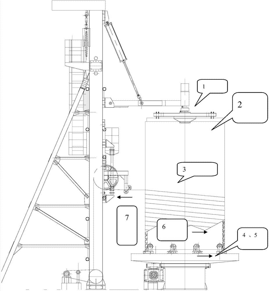 Pipe core skid resistance anchoring device for vertical wire wrapping machine for prestressed concrete cylinder pipe