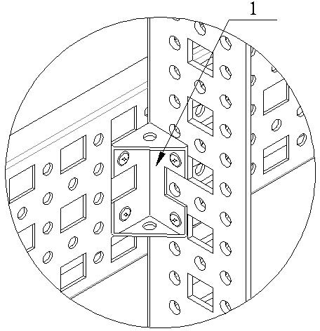 Fixed bracket for connecting section bars in power distribution cabinet