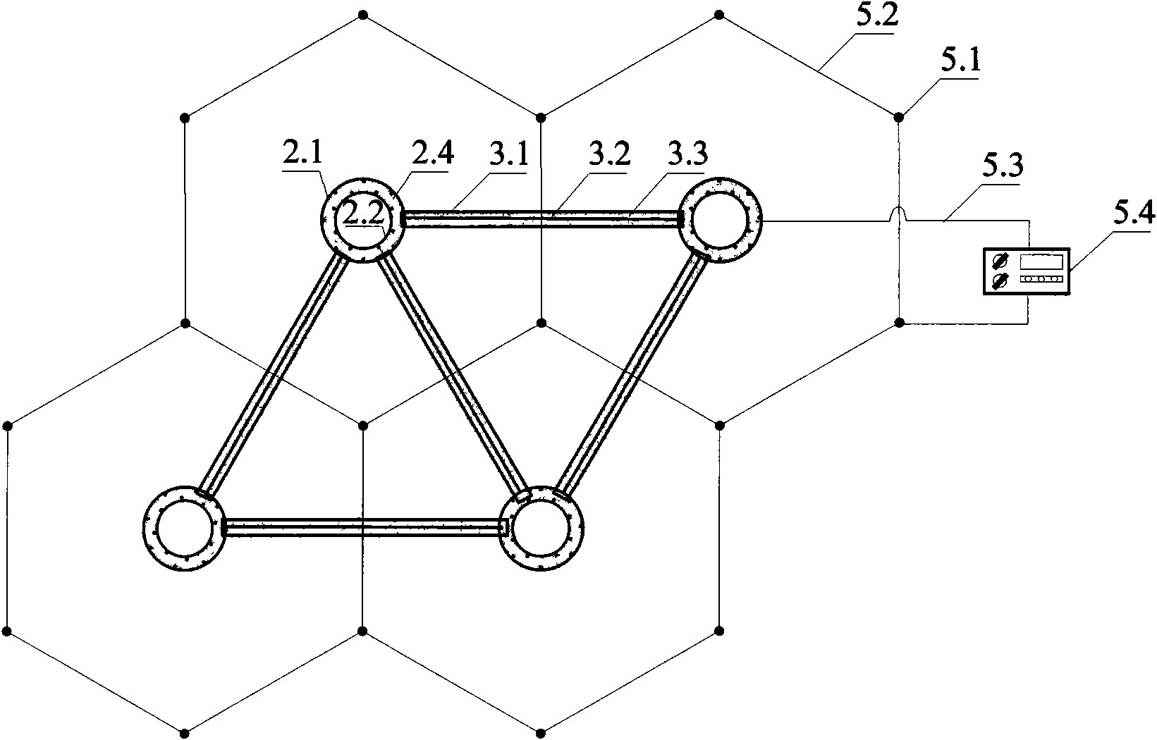 Method and device for pre-consolidating mixed hydraulically-filled soft soil foundation