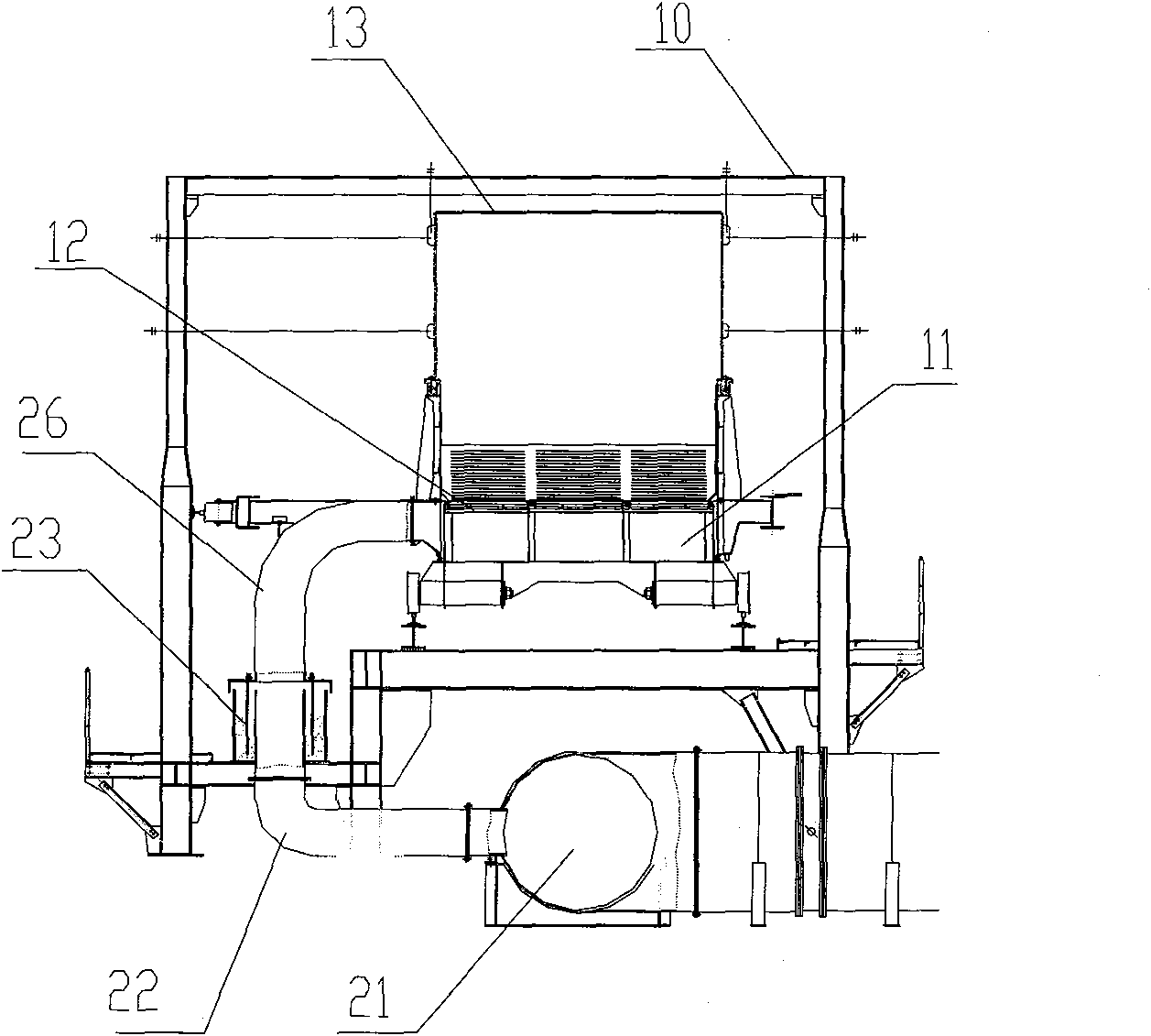 Air input system of ring cooling machine and ring air duct thereof