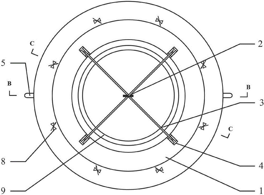 Water-gas replacement type underwater equipment auxiliary installation device and method