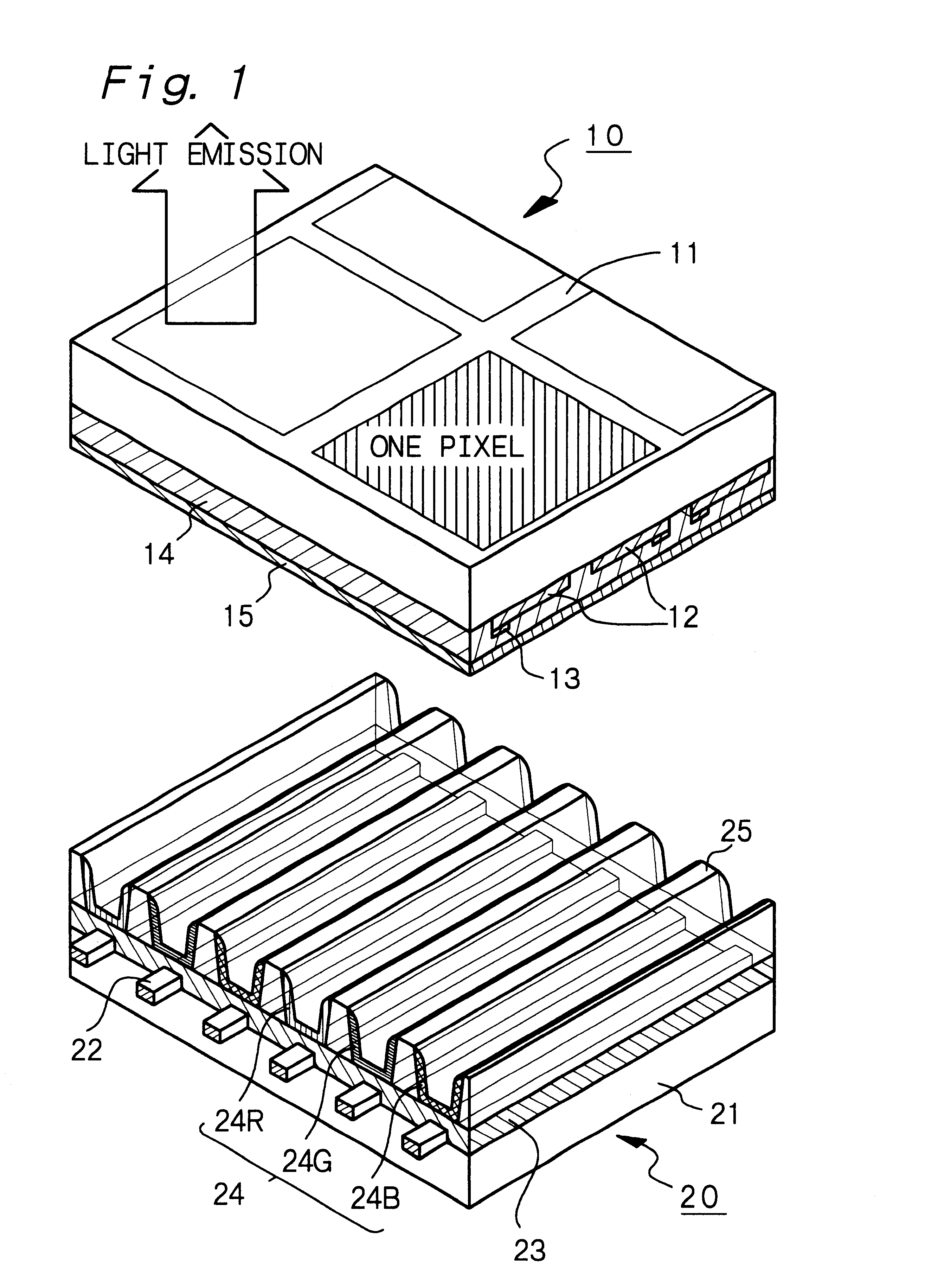 Alternating current driven type plasma display device and method for production thereof