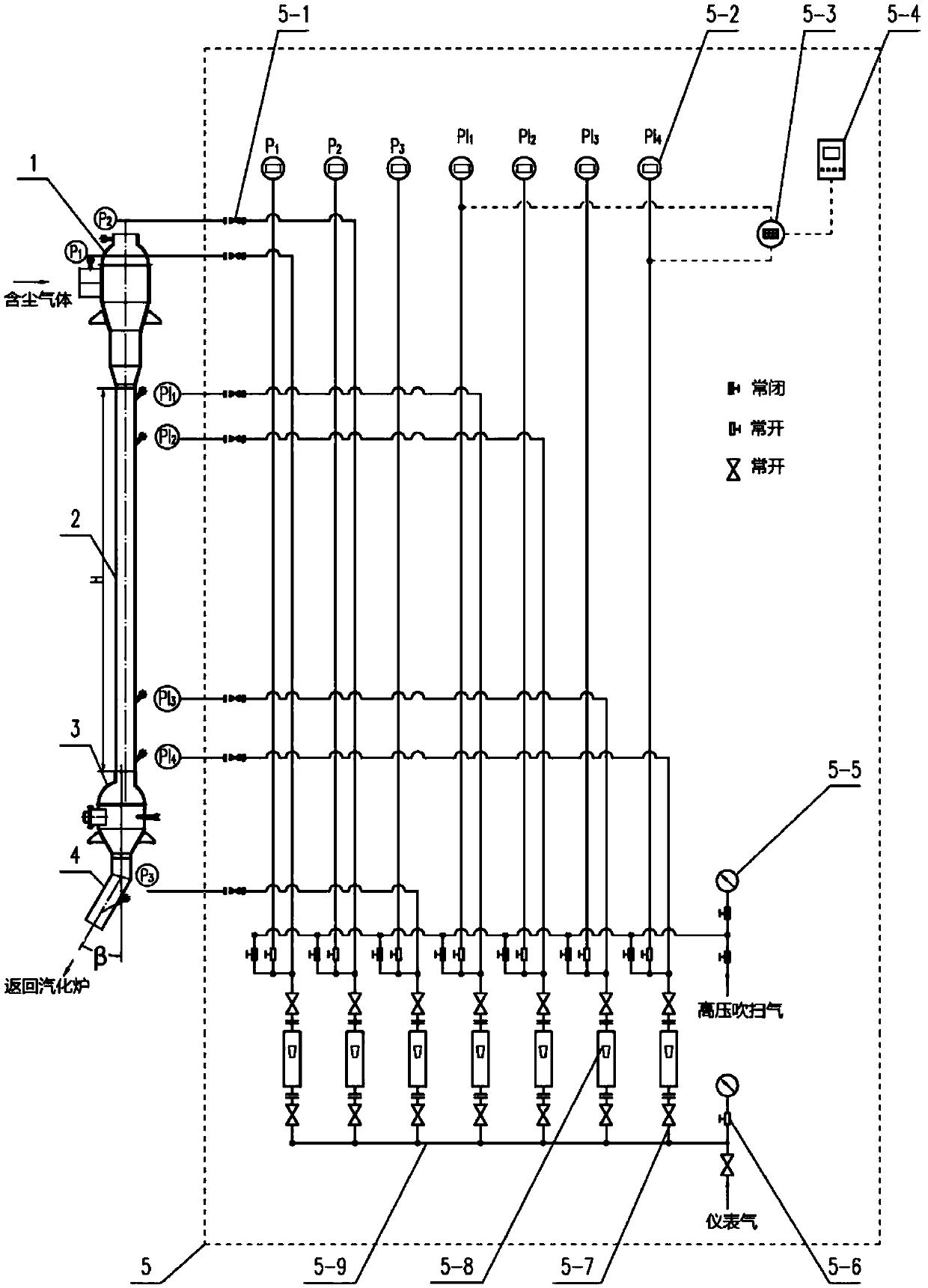 Continuous automatic returning system for pulverized coal pressure gasifier