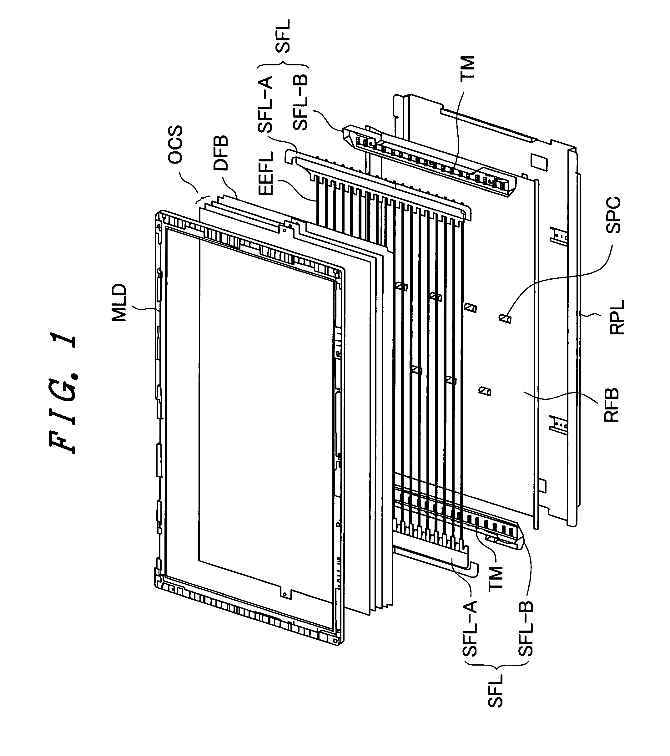 Liquid crystal display device using external electrode fluorescent lamps