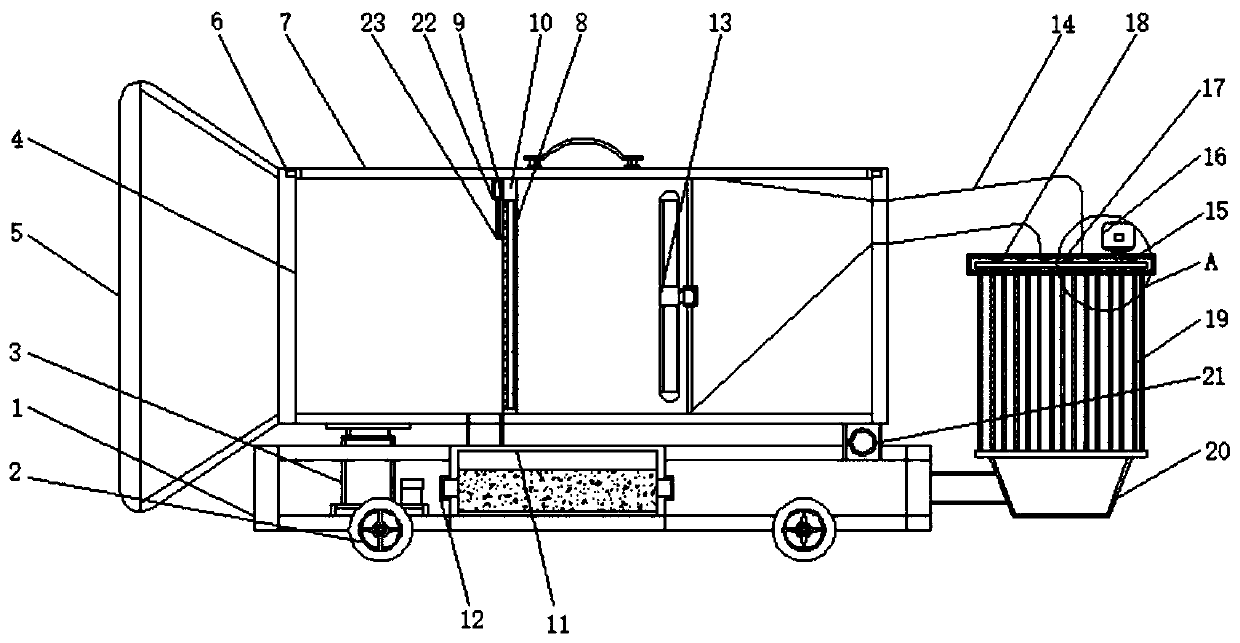 Multi-angle coal mine dust removal equipment