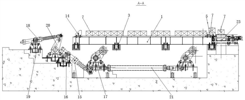 Stepping beam type high-temperature steel billet feeding rack