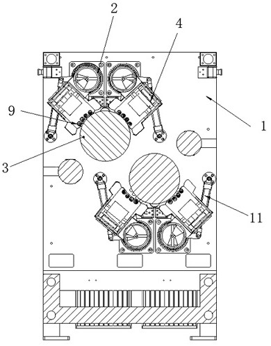 Roller heat dissipation device of low-temperature plasma metal film processor