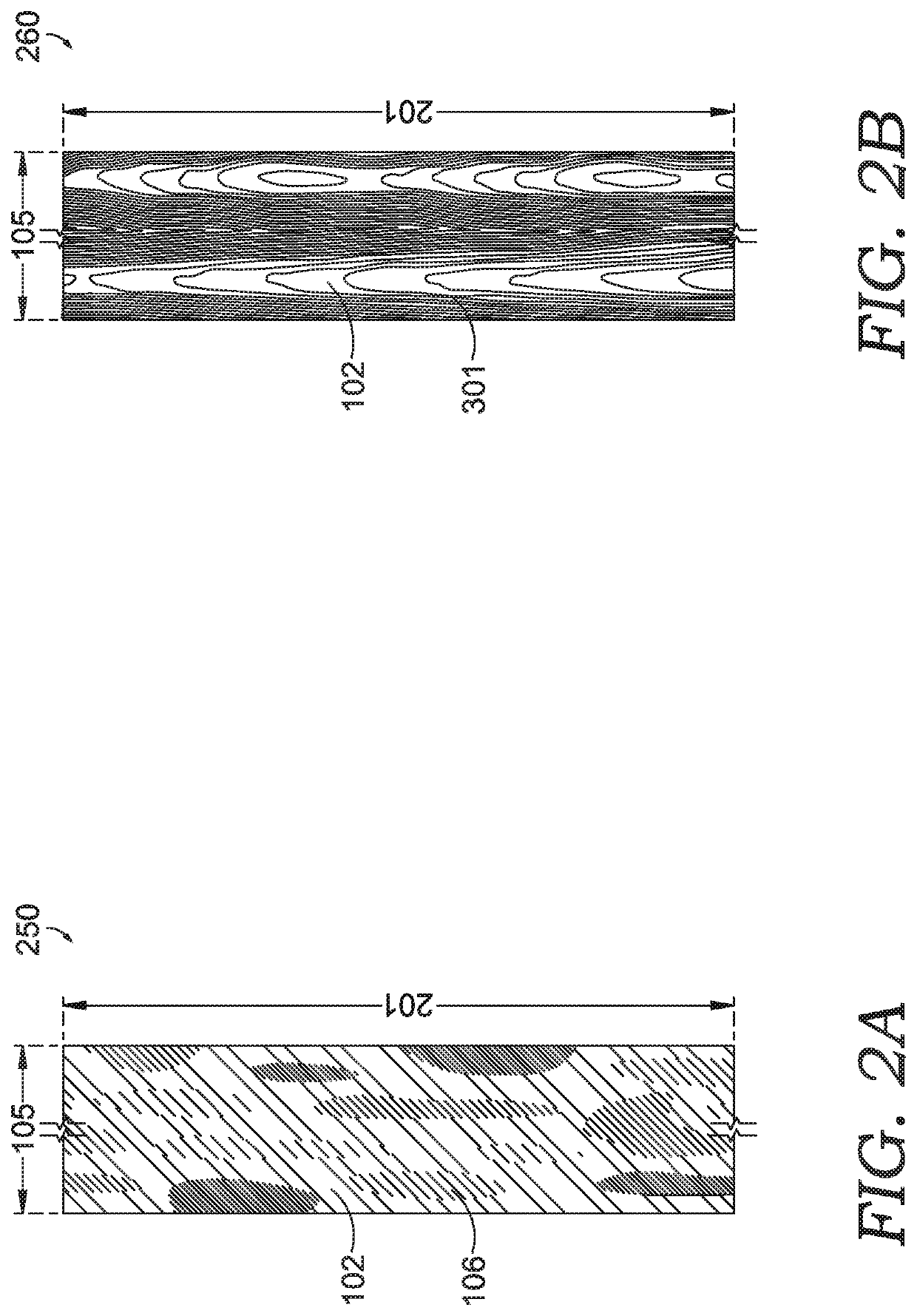 Variegated polymer-based materials