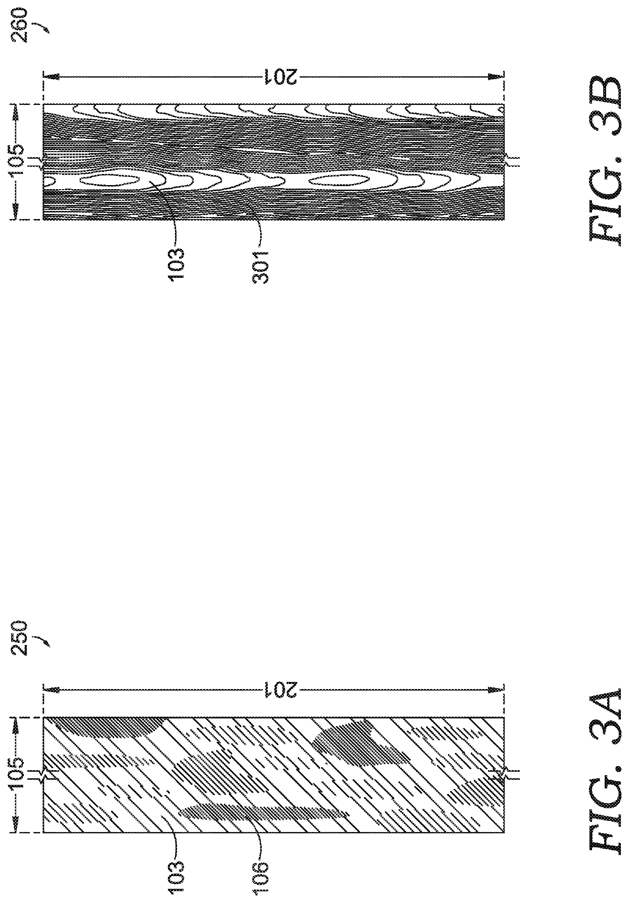 Variegated polymer-based materials