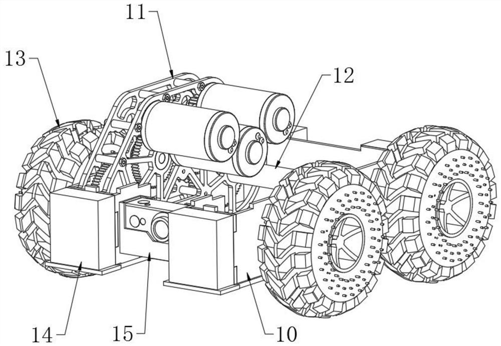 Robot with wall climbing and obstacle crossing functions