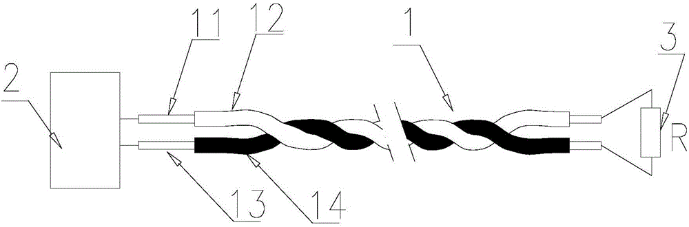 Line type temperature-sensing detection cable