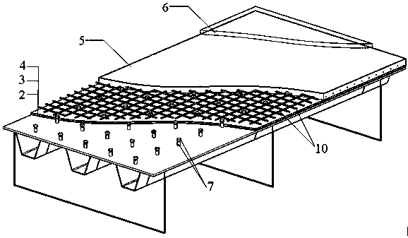 Anti-explosion anti-shock steel deck pavement structure and pavement method