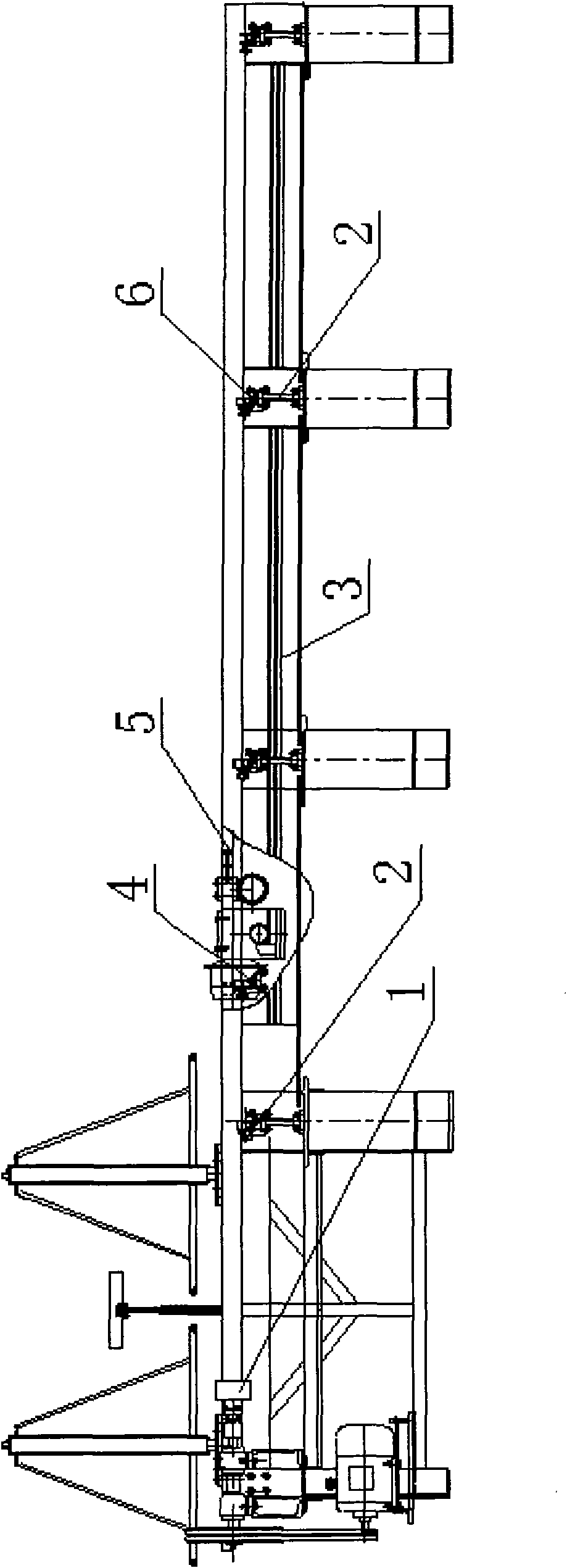 Long pipe surface thermal spraying device