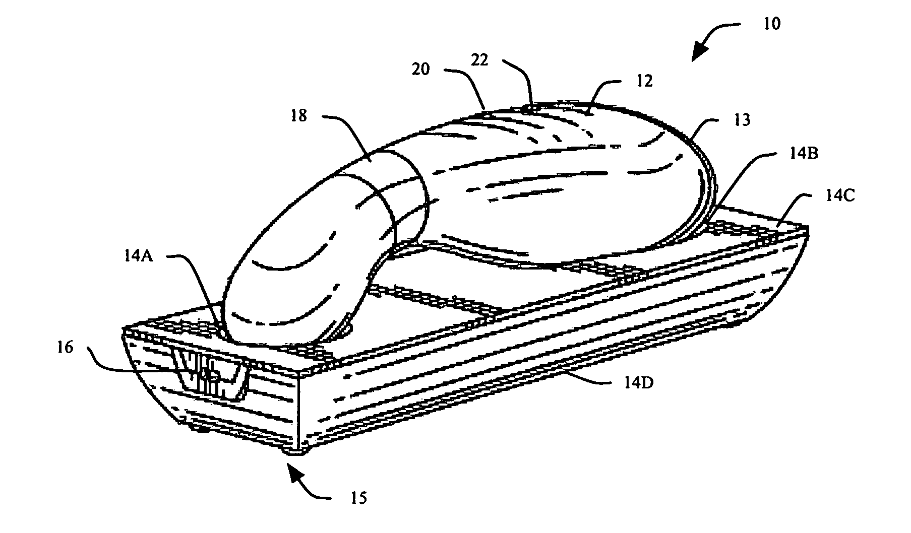 Inductively chargeable massager