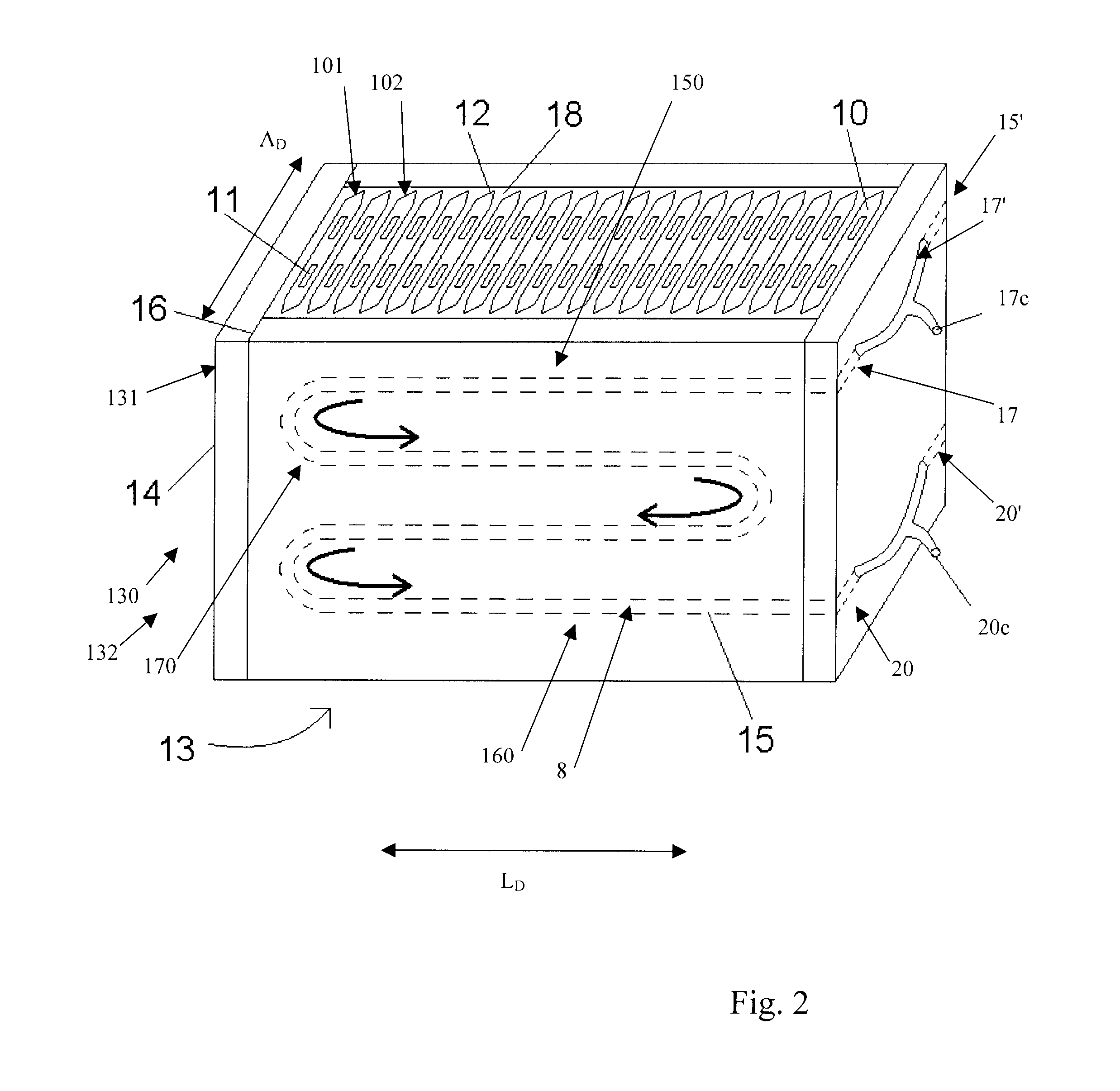 Fluid-cooled battery module containing battery cells