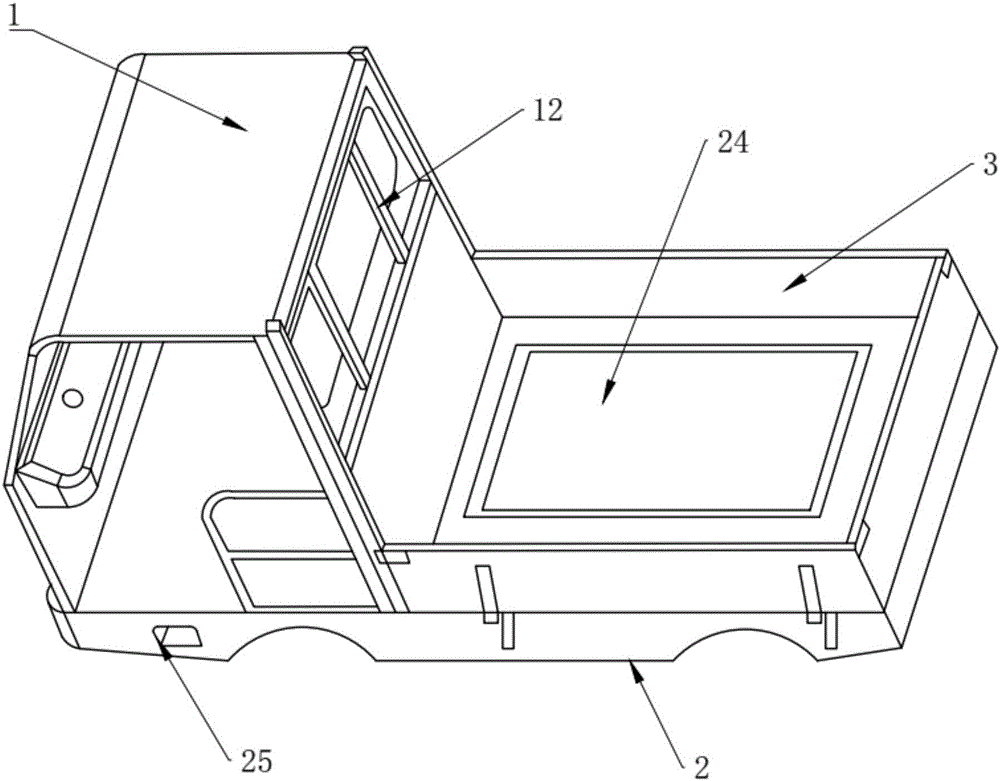 Vehicle body convenient to dismount and carrying vehicle