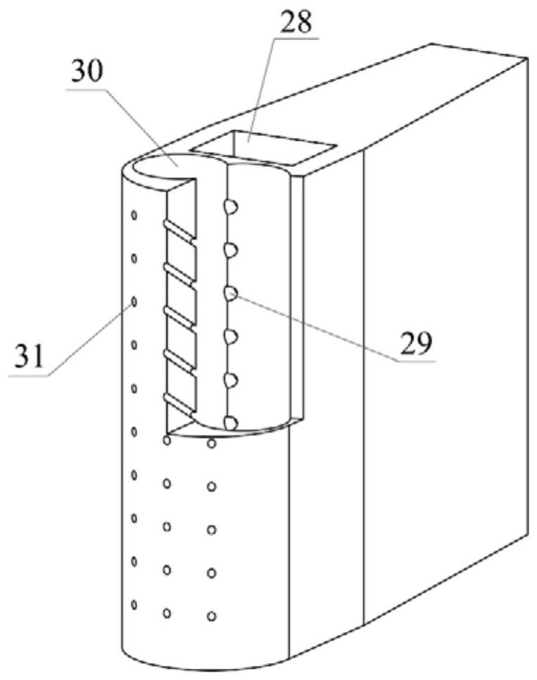 Blade leading edge double-rotational-flow impingement cooling experiment testing system and method