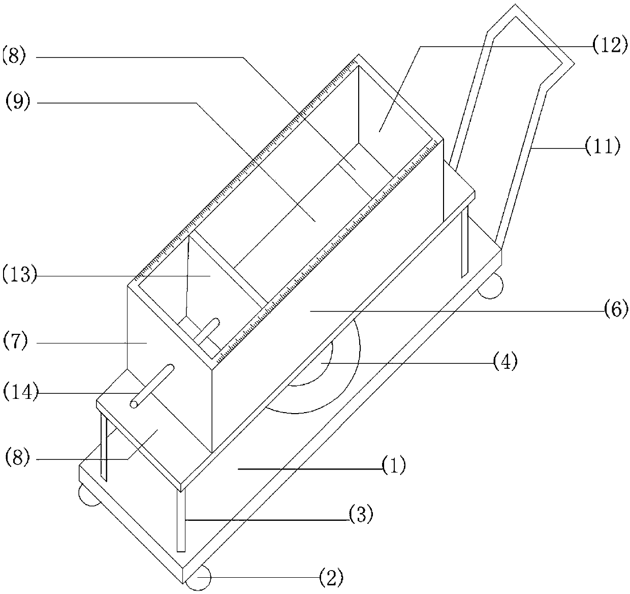 Adjustable type concrete beam pouring mold for experiment