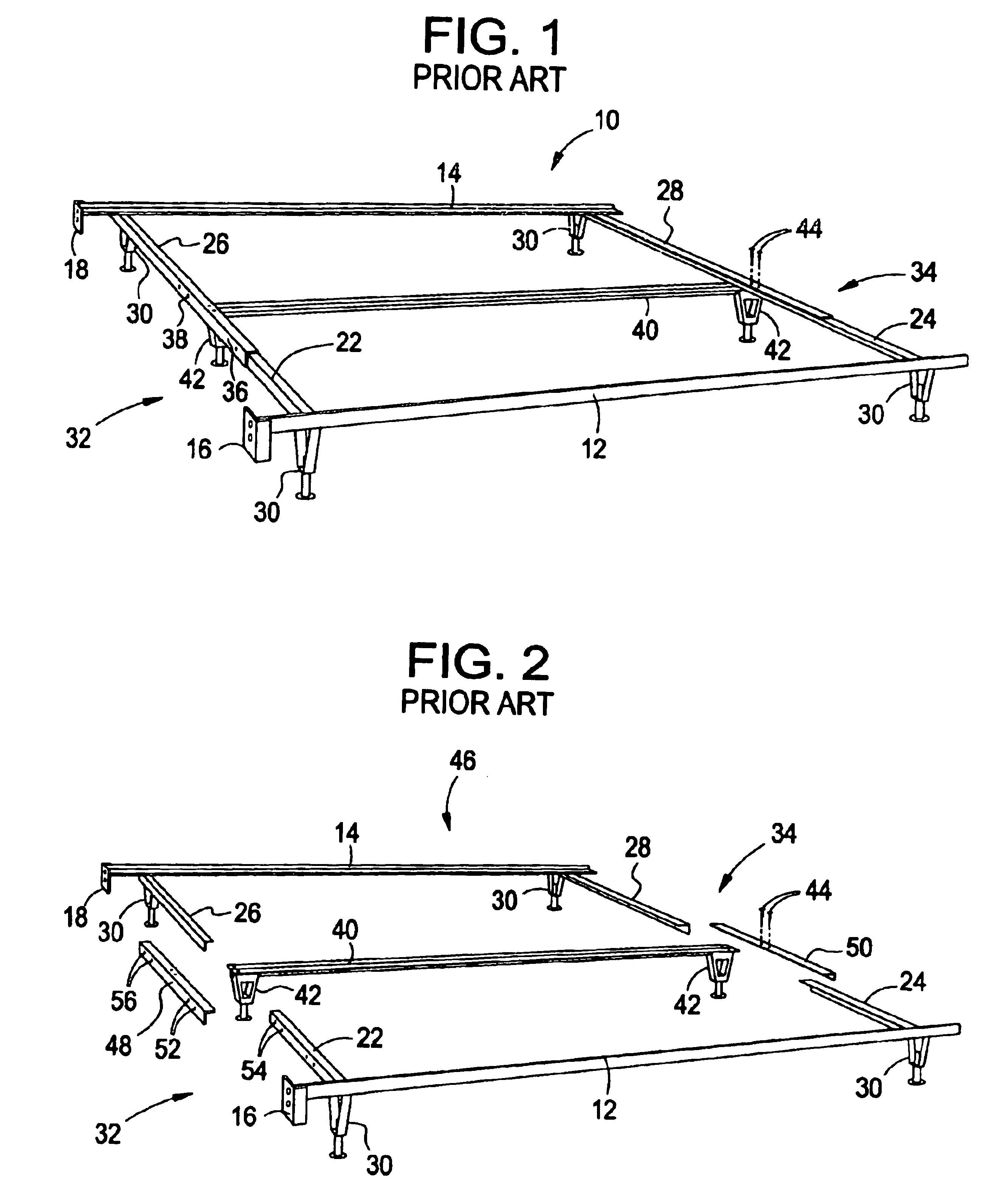 Bed frame center beam locking mechanism