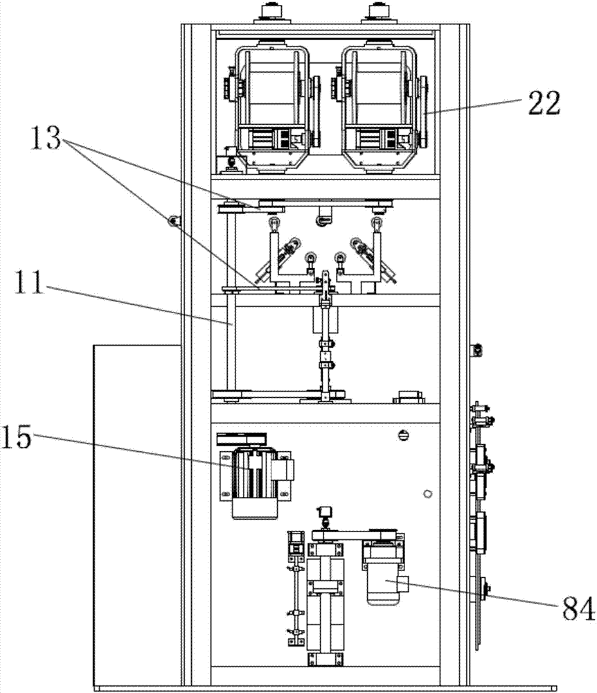 Vertical backfiring single stranding machine