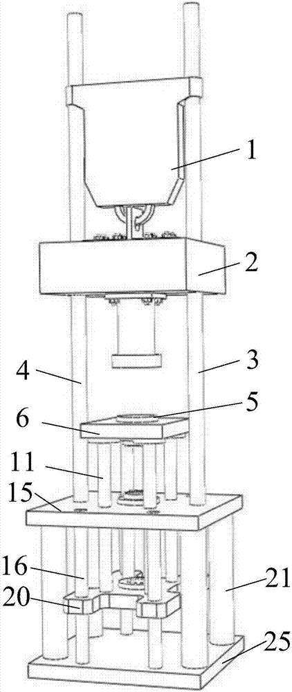 Drop-hammer impact tension-compression integrated load test conversion device