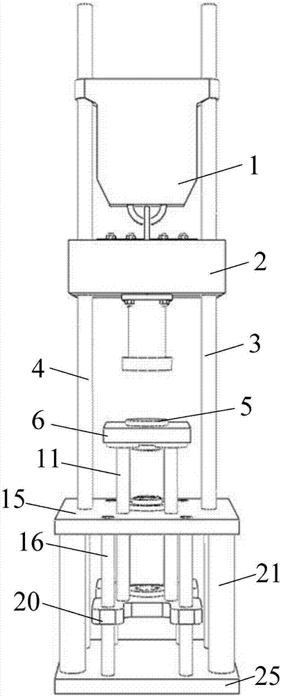 Drop-hammer impact tension-compression integrated load test conversion device