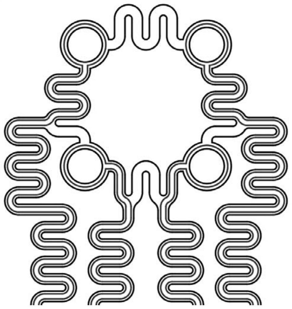 A recording electrode with serpentine metal shielding structure and its preparation process