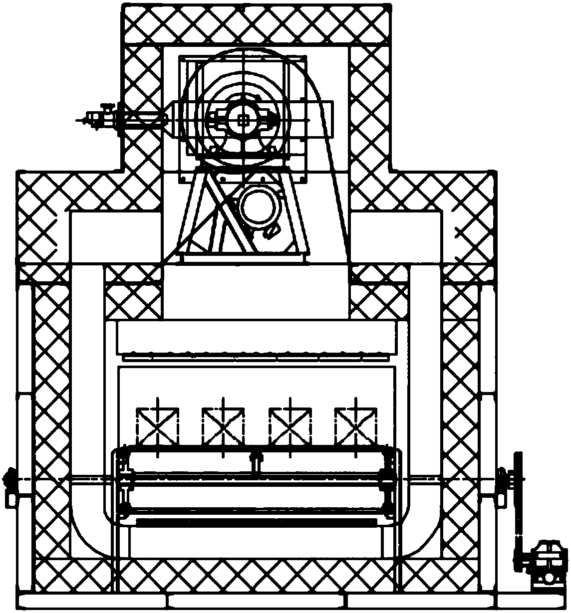 Chain-plate-type aluminum bar heating furnace