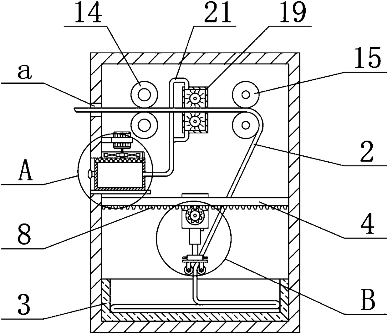 Collecting device which collects cloth neatly and is used for textile machine