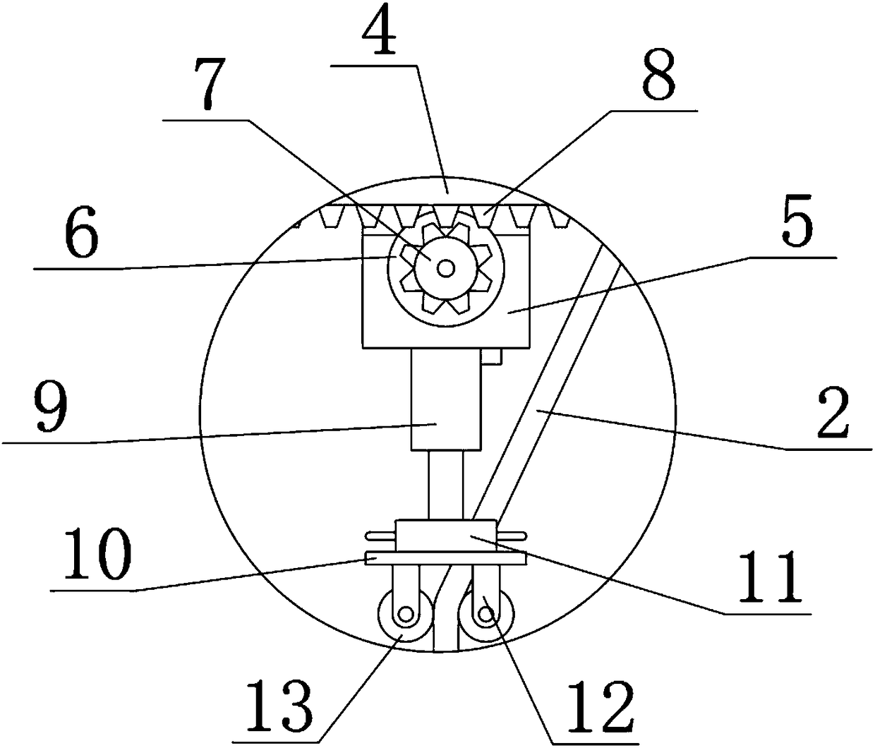 Collecting device which collects cloth neatly and is used for textile machine