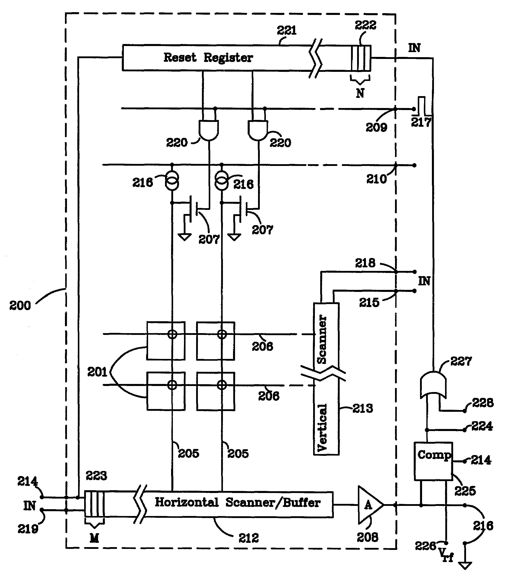 High dynamic range active pixel CMOS image sensor and data processing system incorporating adaptive pixel reset