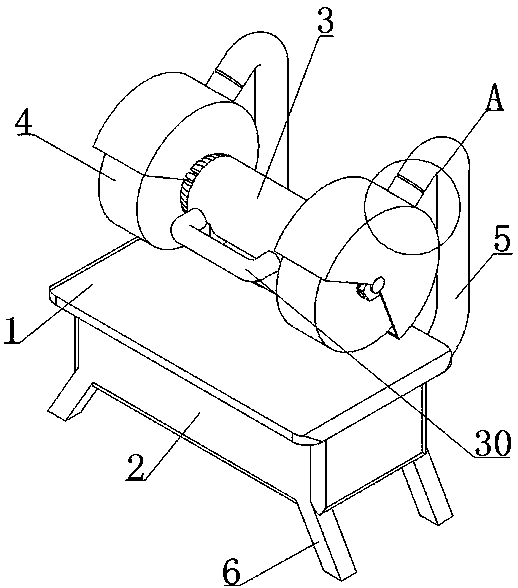 Dust-free polishing device for castings