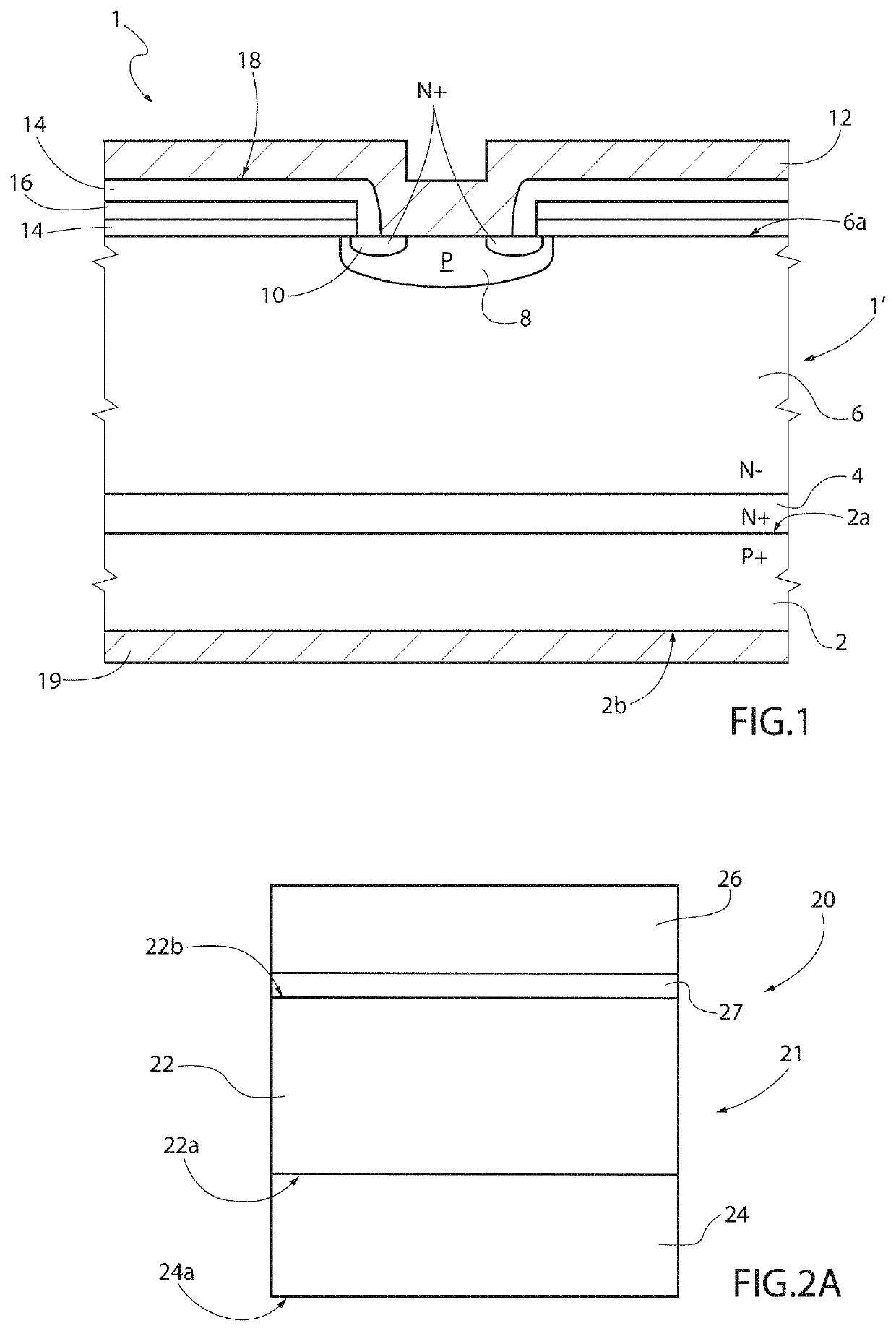 Back side contact structure for a semiconductor device and corresponding manufacturing process