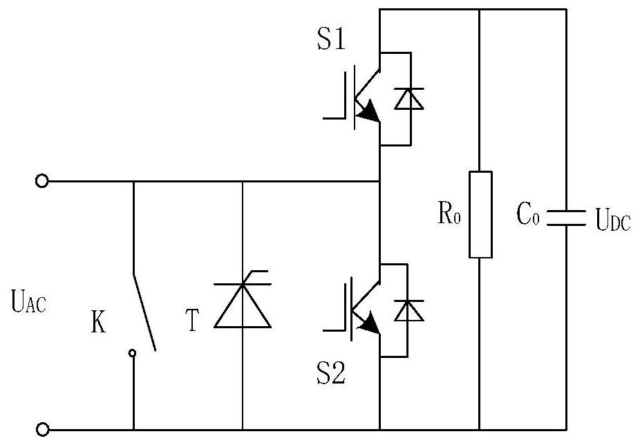 Flexible straight valve submodule capacitor overvoltage protection device and protection method