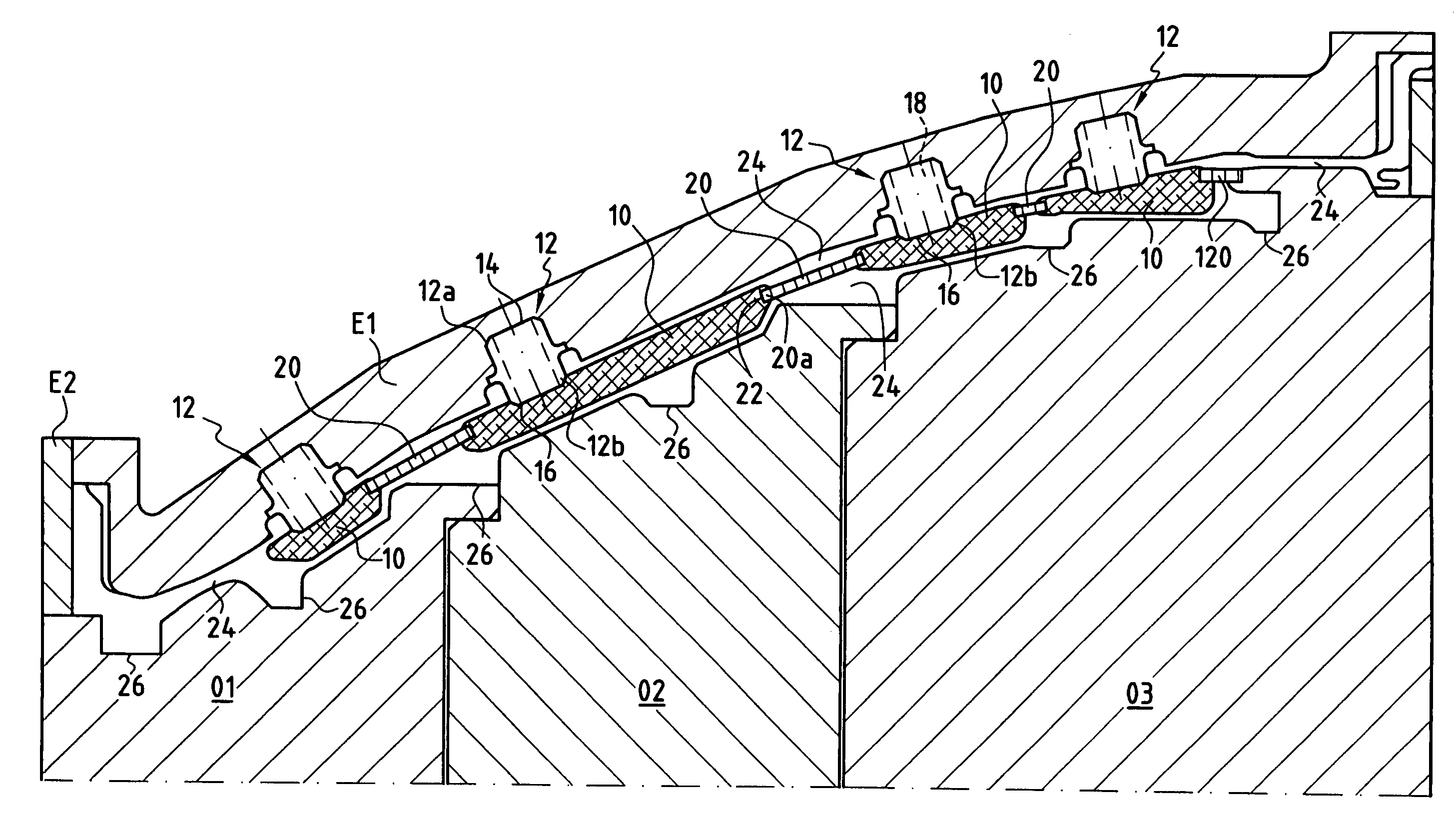 Method of fabricating a casing for turbine stator