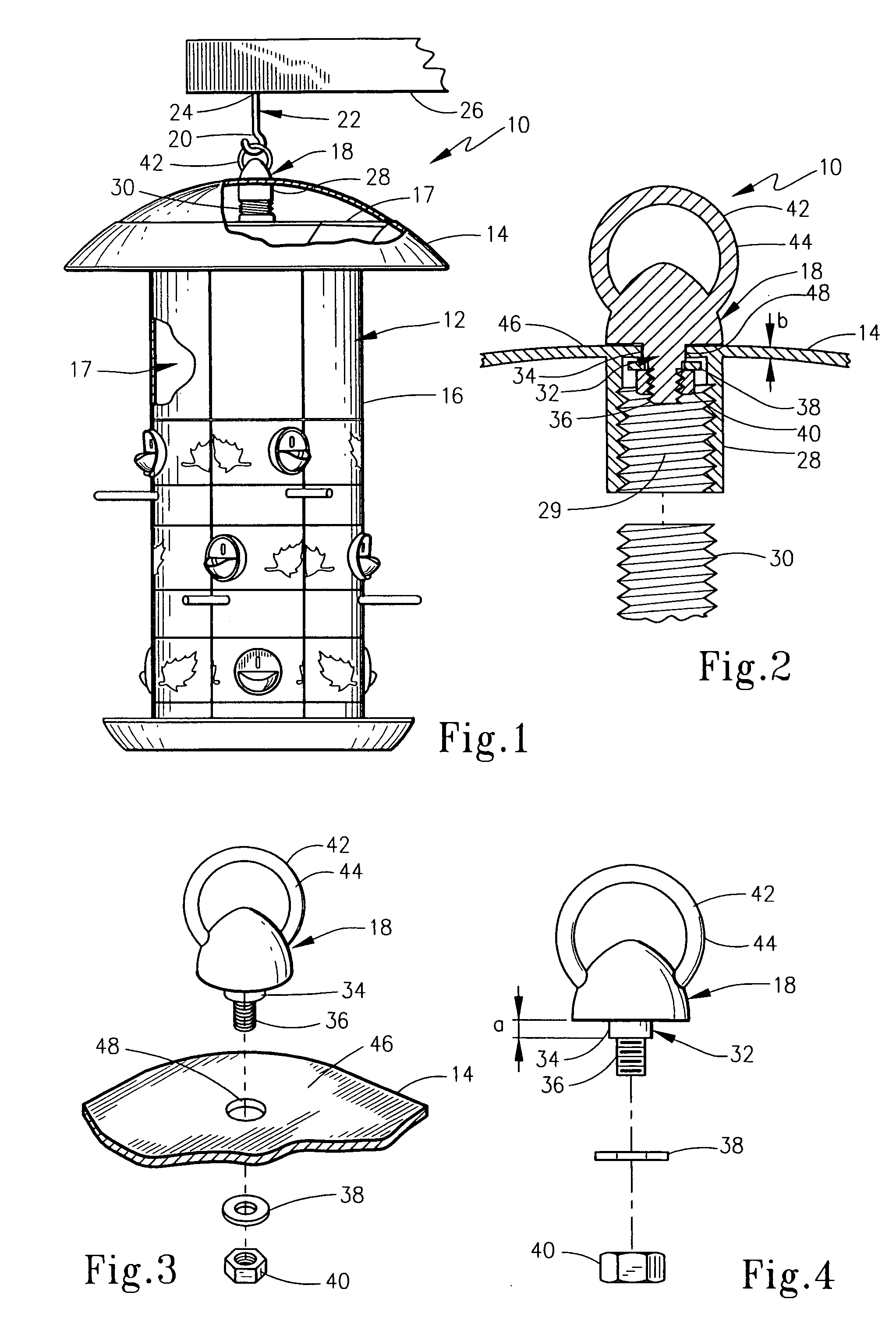 Receptacle for use in the care and maintenance of living things with swivel mount and method therefor