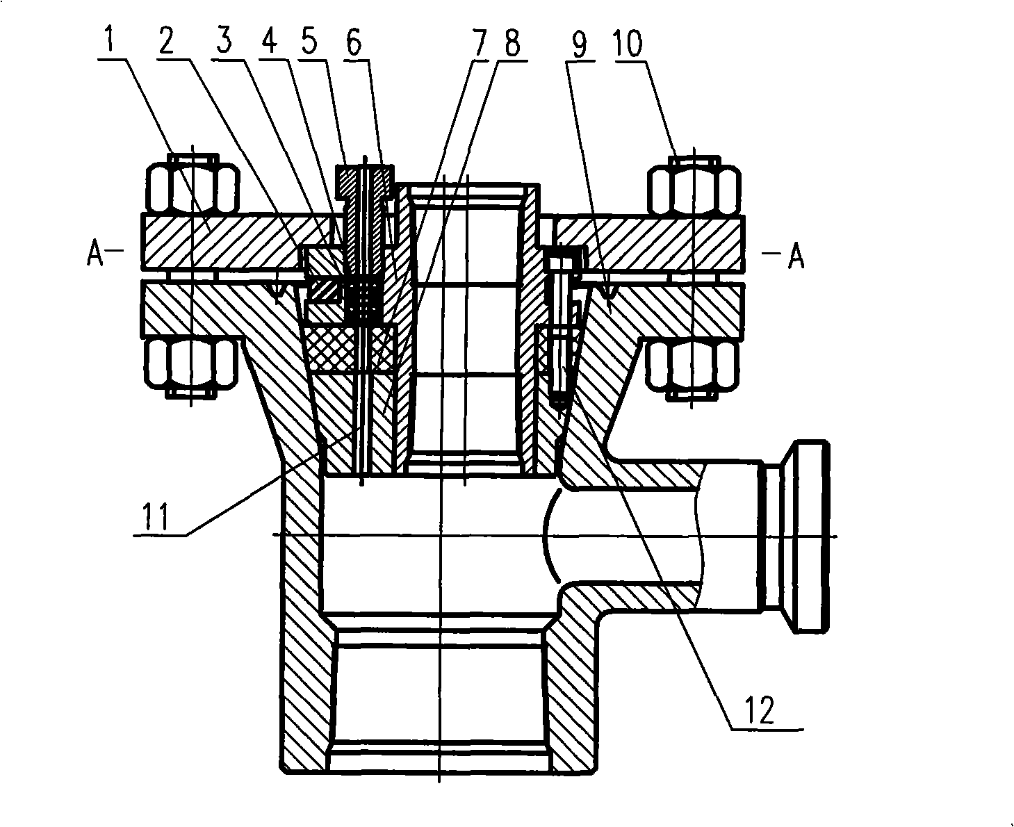 Preset production fluid section plane test method of mechanical mining horizontal well and special shaft mouth test apparatus