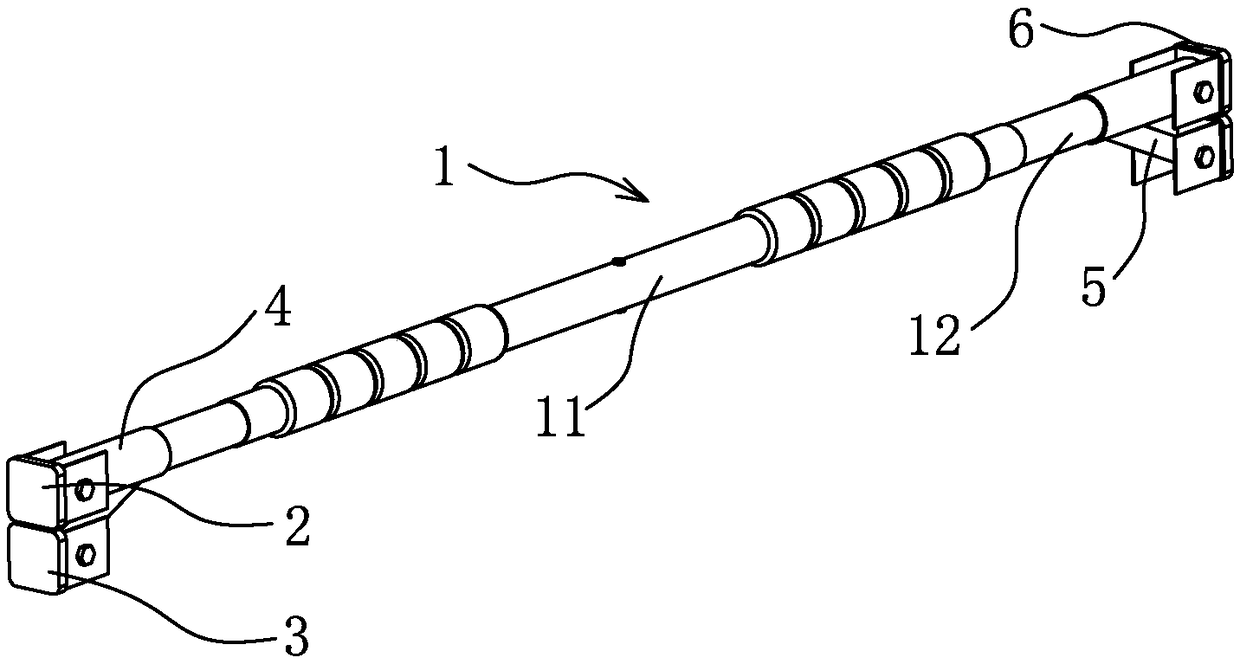 Reinforced door frame horizontal bar